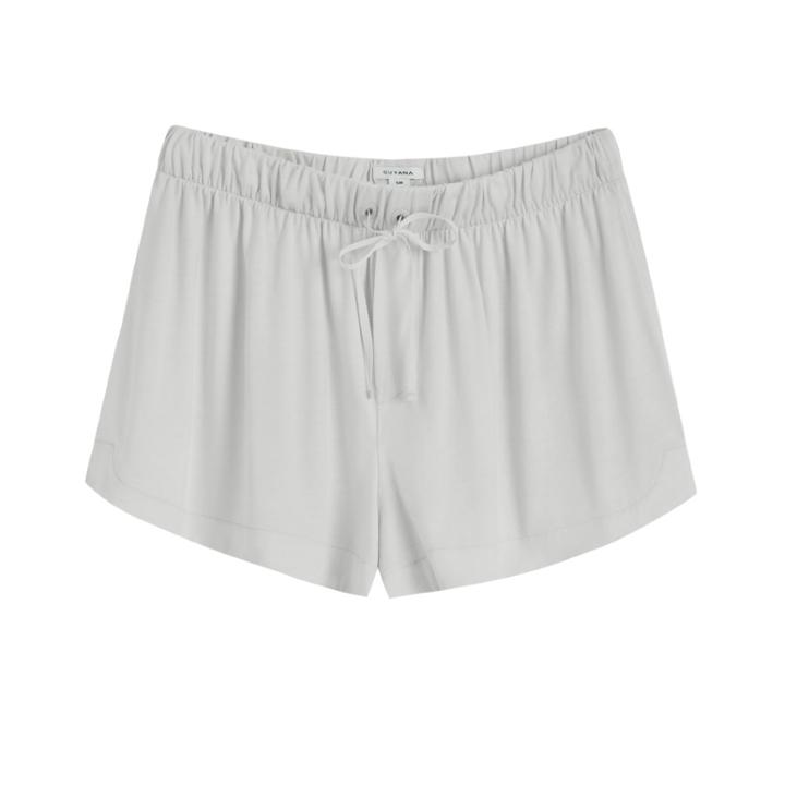 Women's Organic Pima Sleep Shorts In Pearl Grey | Size: Large | Organic Pima Cotton By Cuyana