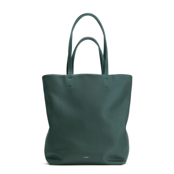 Women's Tall Easy Tote Bag In Pine | Pebbled Leather By Cuyana