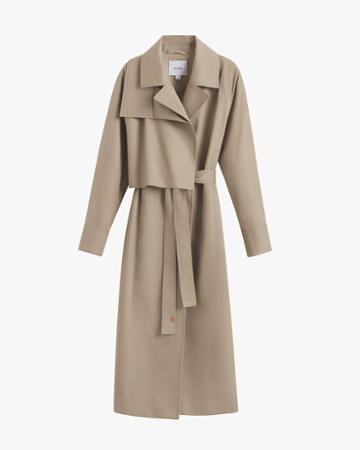 Women's Relaxed Trench In Dune | Size: Medium | Cotton Blend By Cuyana