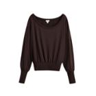Women's French Terry Boatneck Sweatshirt In Chocolate | Size: Large | Organic French Terry By Cuyana