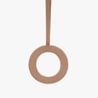 Women's Letter Charm In Cappuccino/ecru | Size: O | Pebbled Leather By Cuyana