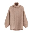 Women's Alpaca Wool Turtleneck Sweater In Cappuccino | Size: Large | Alpaca Wool Blend By Cuyana