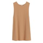 Women's Gathered Back Dress In Camel | Size: Large | Organic Cotton Modal Blend By Cuyana