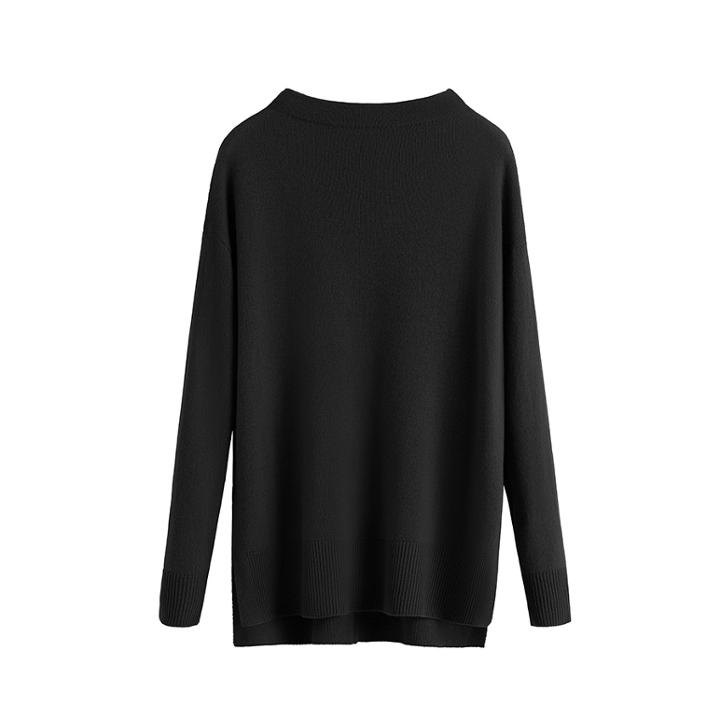 Women's Funnel Neck Sweater In Black | Size: S/m | Single-origin Cashmere By Cuyana