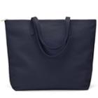 Women's Leather Zipper Tote Bag In Navy | Pebbled Leather By Cuyana