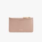 Women's Zip Cardholder In Soft Rose | Pebbled Leather By Cuyana