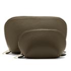 Women's Leather Travel Case Set In Olive | Pebbled Leather By Cuyana