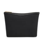 Women's Small Canvas Zipper Pouch In Black | Canvas & Smooth Leather By Cuyana