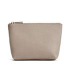 Women's Mini Classic Zipper Pouch In Stone | Pebbled Leather By Cuyana