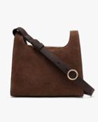 Women's Mini Double Loop Bag In Brown | Suede & Smooth Leather By Cuyana