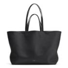 Women's Classic Easy Tote Bag In Black | Size: Classic | Pebbled Leather By Cuyana