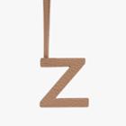 Women's Letter Charm In Cappuccino/ecru | Size: Z | Pebbled Leather By Cuyana