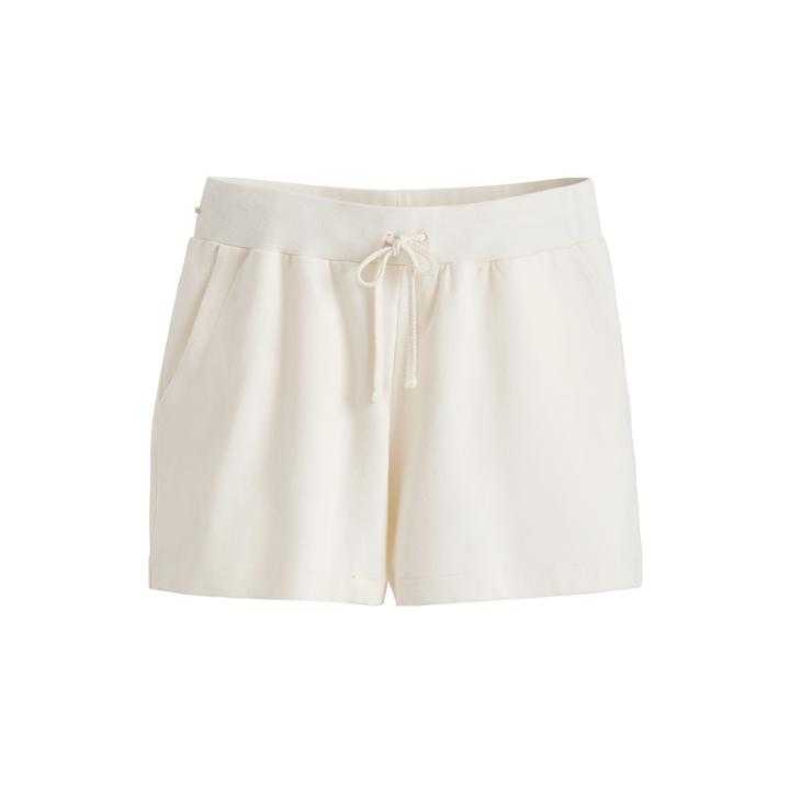 Women's French Terry Shorts In Ecru | Size: Large | Organic Cotton Modal Blend By Cuyana