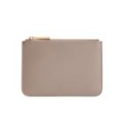 Women's Zero Waste Slim Leather Pouch In Stone | Smooth Leather By Cuyana