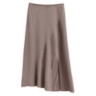 Women's Silk Asymmetrical Skirt In Mushroom | Size: Large | Crepe De Chine Silk By Cuyana