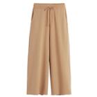 Women's French Terry Wide-leg Cropped Pant In Camel | Size: Large | Organic Cotton Modal Blend By Cuyana