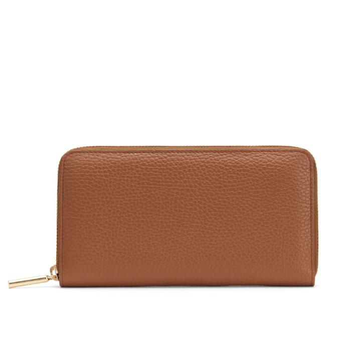 Women's Classic Zip Around Wallet In Caramel/blush Pink | Pebbled Leather By Cuyana