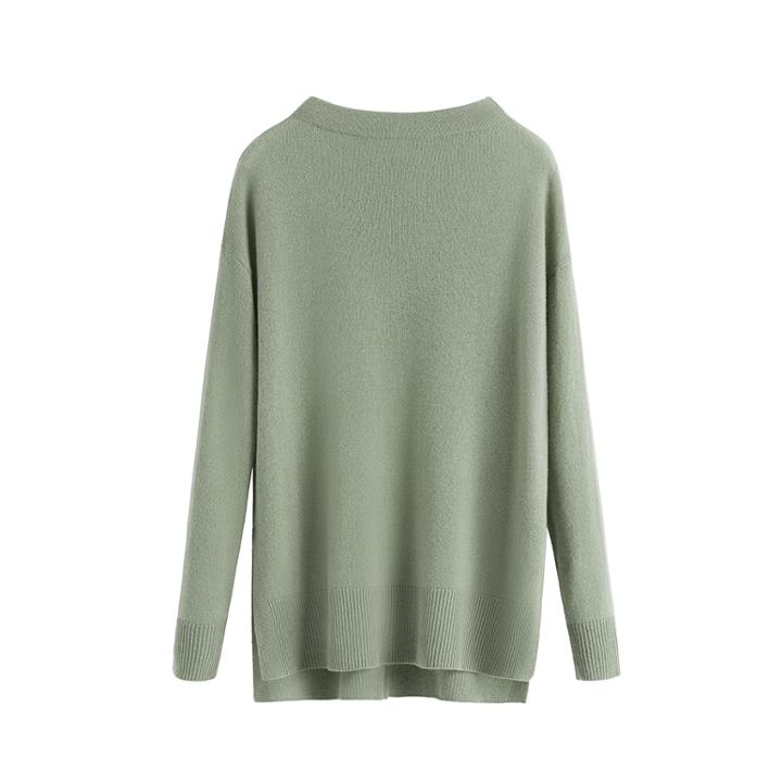 Women's Funnel Neck Sweater In Leaf | Size: S/m | Single-origin Cashmere By Cuyana