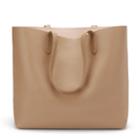 Women's Classic Structured Tote Bag In Cappuccino/blush Pink | Pebbled Leather By Cuyana