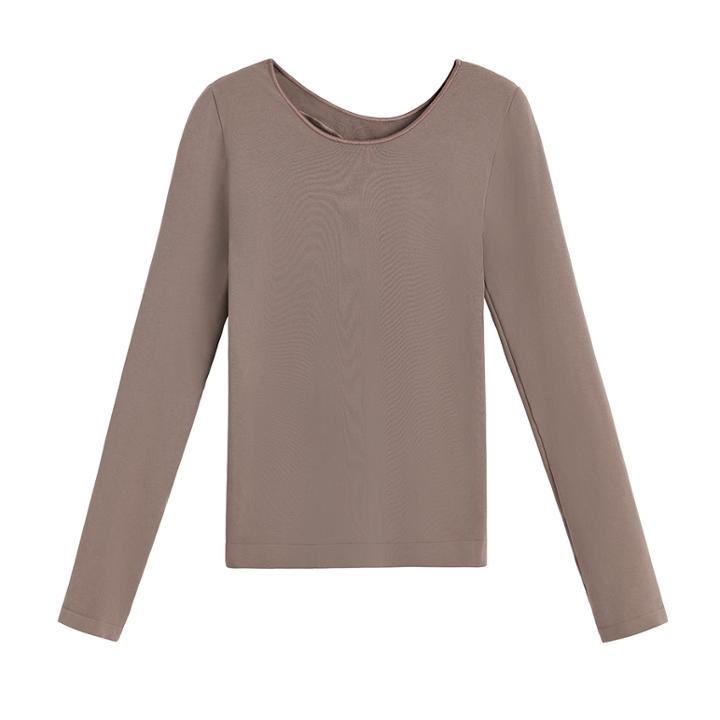 Women's Stretch Long Sleeve Tee In Mushroom | Size: S/m | Micromodal Blend By Cuyana