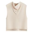 Women's Terry Gusset Neckline Top In Pearl | Size: Large | Organic Terry By Cuyana