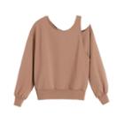 Women's French Terry Layered Sweatshirt In Cappuccino | Size: Large | Organic French Terry By Cuyana