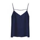 Women's Silk Cami Top In Navy | Size: Large | Crepe De Chine Silk By Cuyana