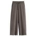 Women's French Terry Wide-leg Cropped Pant In Dove Grey | Size: Medium | Organic French Terry By Cuyana