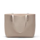 Women's Small Classic Structured Tote Bag In Stone/blush Pink | Pebbled Leather By Cuyana