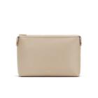 Women's System Zipper Pouch Insert In Stone | Size: Large | Pebbled Leather By Cuyana