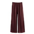 Women's Washable Charmeuse Cropped Wide-leg Pant In Plum | Size: Large | Washable Charmeuse Silk By Cuyana