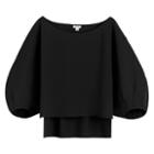Women's Linen Boatneck Top In Black | Size: Xs | Linen Blend By Cuyana