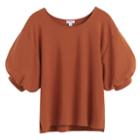 Women's Balloon Sleeve Tee In Ginger | Size: Large | Organic Cotton Modal Blend By Cuyana