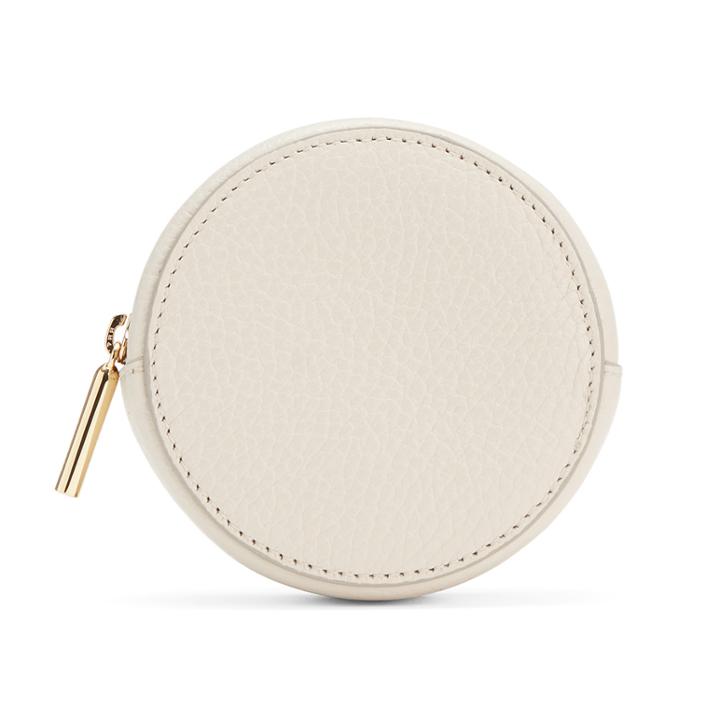 Women's Circle Pouch Add-on In Ecru | Pebbled Leather By Cuyana