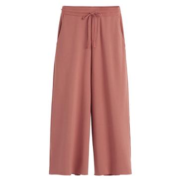 Women's French Terry Wide-leg Cropped Pant In Passion Fruit | Size: Small | Organic Cotton Modal Blend By Cuyana