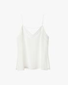 Women's Silk Cami Top In White | Size: Medium | Crepe De Chine Silk By Cuyana