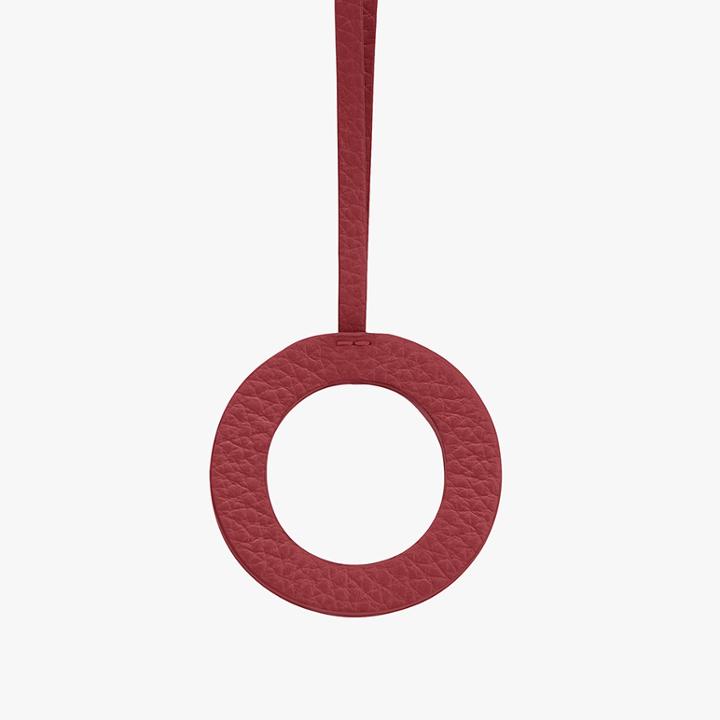 Women's Letter Charm In Ruby/nude | Size: O | Pebbled Leather By Cuyana