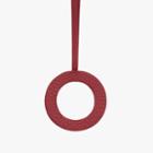Women's Letter Charm In Ruby/nude | Size: O | Pebbled Leather By Cuyana
