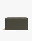 Women's Classic Zip Around Wallet In Green | Pebbled Leather By Cuyana