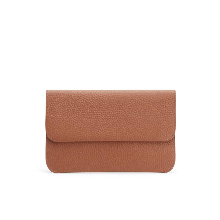 Women's System Flap Bag In Caramel | Pebbled Leather By Cuyana