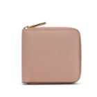 Women's Small Classic Zip Around Wallet In Soft Rose | Pebbled Leather By Cuyana