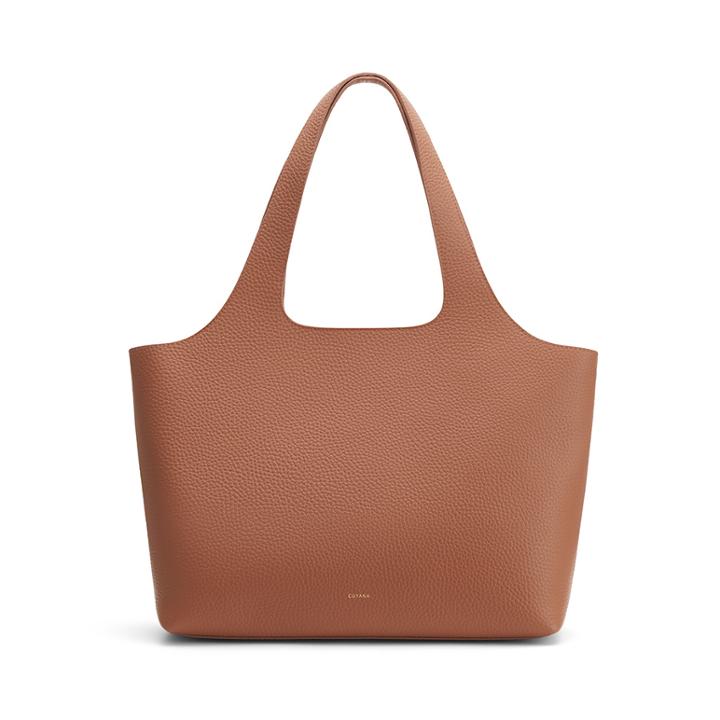Women's System Tote Bag In Caramel | Size: 16 | Pebbled Leather By Cuyana