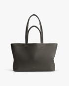 Women's Small Easy Tote Bag In Dark Olive | Pebbled Leather By Cuyana