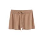 Women's Shorts In Camel | Size: Large | Single-origin Cashmere By Cuyana