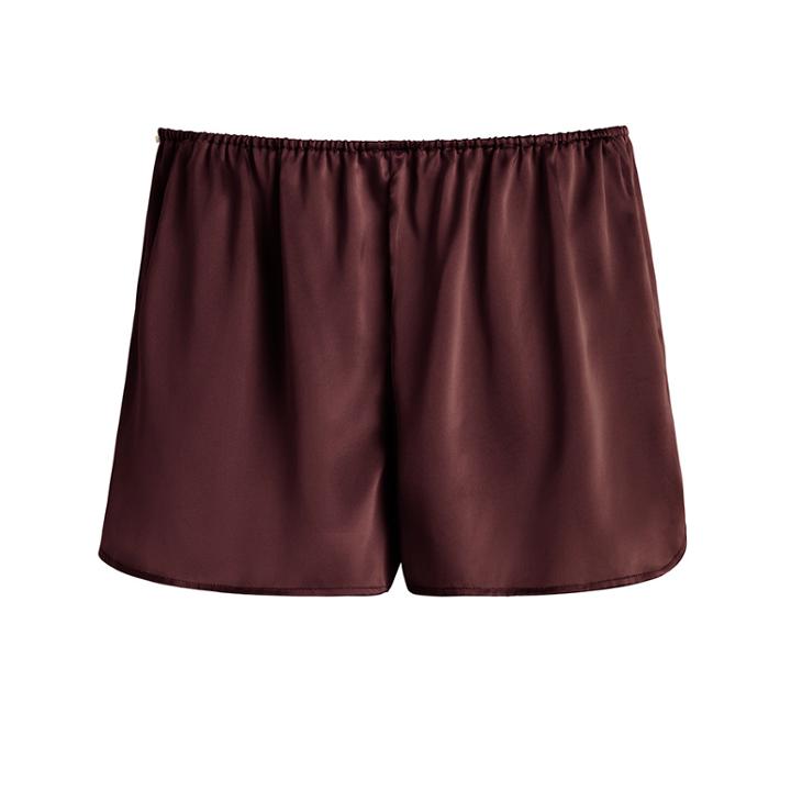 Women's Washable Charmeuse Shorts In Plum | Size: Large | Washable Charmeuse Silk By Cuyana