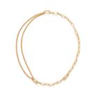 Women's Double Chain Necklace In Gold | 14k Gold Plated By Cuyana