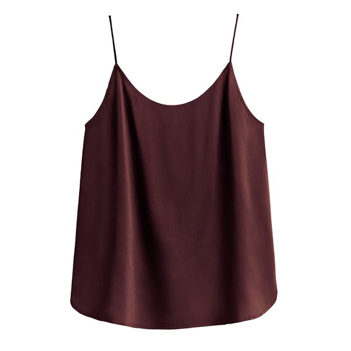 Women's Washable Charmeuse Cami Top In Plum | Size: Large | Washable Charmeuse Silk By Cuyana