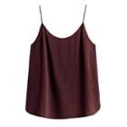 Women's Washable Charmeuse Cami Top In Plum | Size: Large | Washable Charmeuse Silk By Cuyana