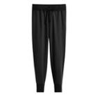 Women's French Terry Tapered Lounge Pant In Black | Size: Large | Cotton Modal Blend By Cuyana