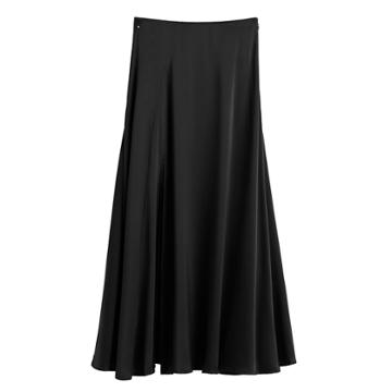 Women's Washable Charmeuse Maxi Skirt In Black | Size: Large | Washable Charmeuse Silk By Cuyana